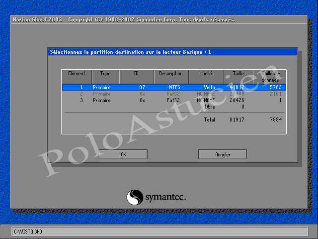slection partition  restorer