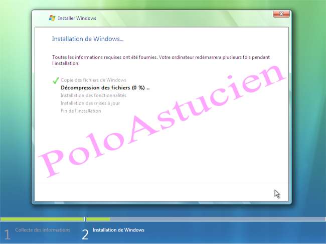 dcompression des fichiers 0%